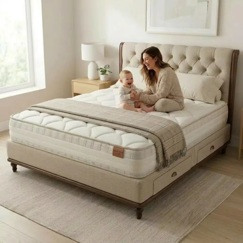 Luxury 25cm Pocket Sprung Mattress , Medium Firm Comfort with Individual Motion Isolation and Breath, Double (4'6)