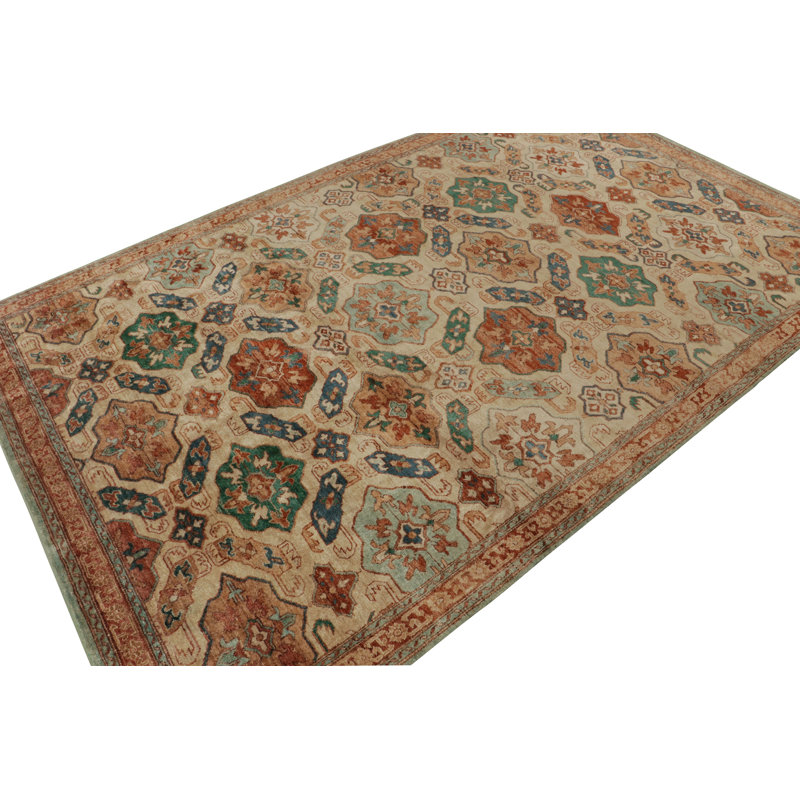Distressed Homage Handmade Kilim Silk Geometric Area Rug, Rectangle 12' x 15'