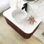 Meuble-lavabo mural 36 po avec lavabo rond en céramique sans robinet