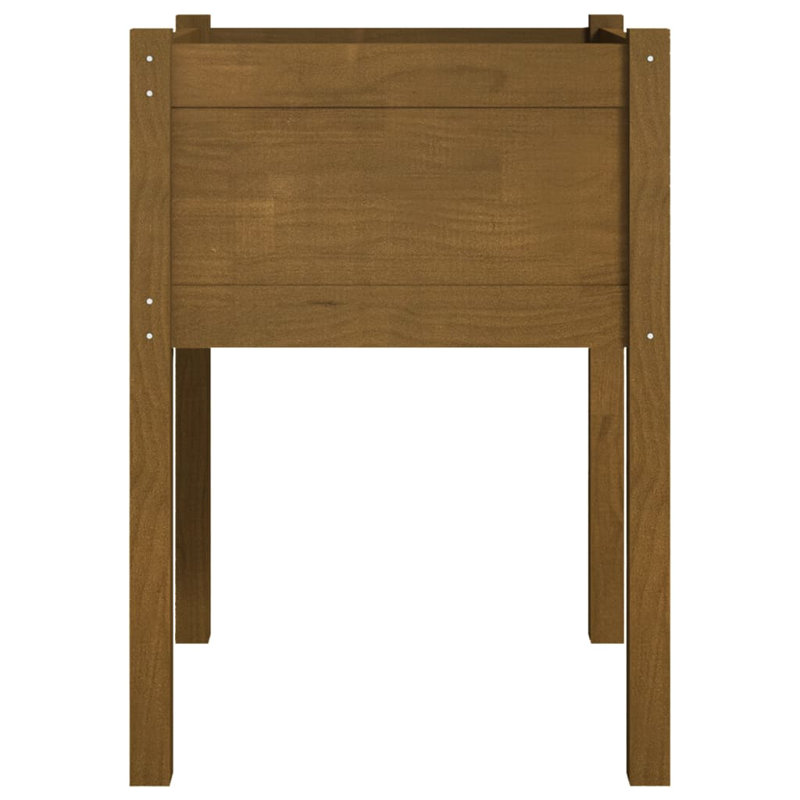 Boîte à fleurs en bois pour l'extérieur, Brun miel, H 27,6 po x l 19,7 po x P 19,7 po