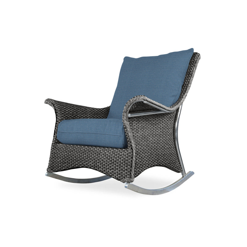 Mandalay Outdoor Chair, Bamboo Bay Sky, Hickory