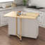 Îlot de cuisine avec support à épices, porte-serviettes et plateau de table en bois massif extensible-1026800727