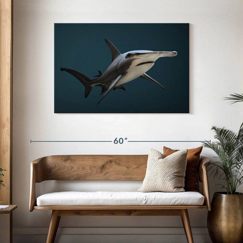Great Hammerhead Shark, 30" H x 45" W