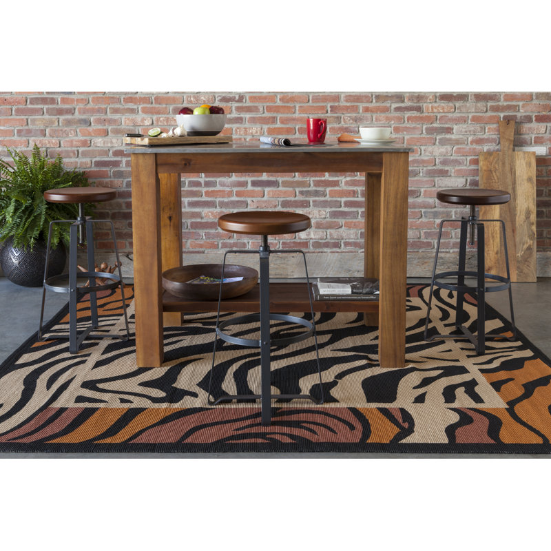 Tapis brun / noir Irondale, 9 pi x 13 pi