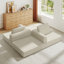 Canapé-lit compressible convertible Anwick de 78 pouces, canapé-lit pliable, canapé modulaire, matelas en velours côtelé, amovible et lavable.-1558185037