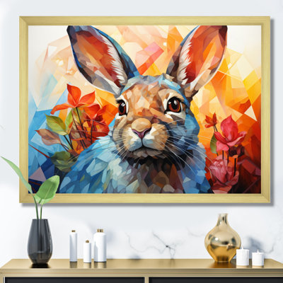 Lapin énergique trémie géométrique II - impression