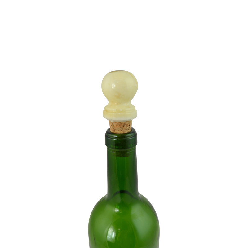 Bouchon de bouteille en pierre, Blanc