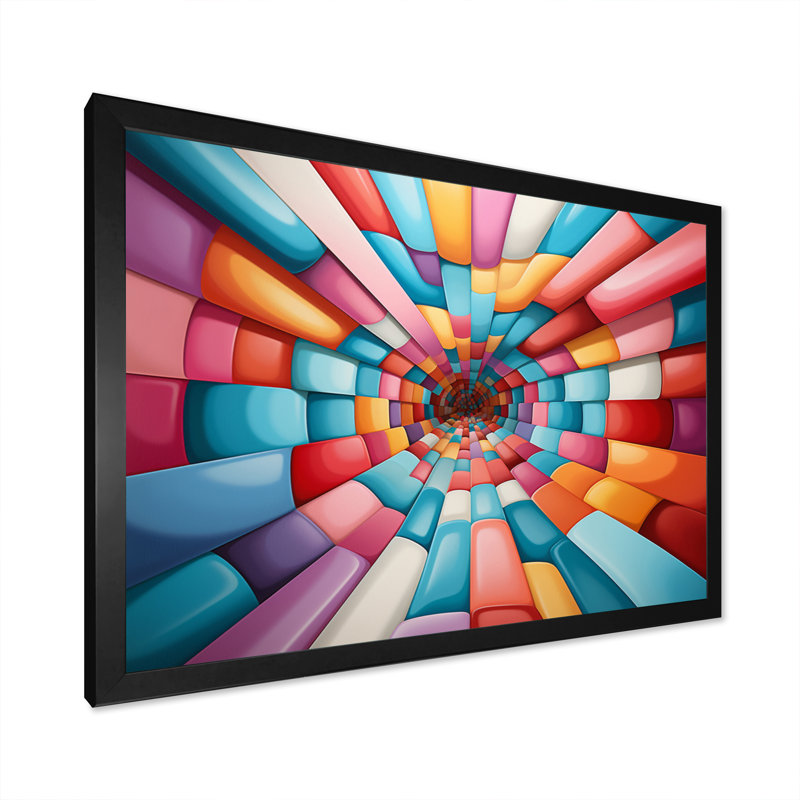 Op Spiral II sur toile, H 16 po x l 32 po x P 1 po, Cadre photo noir