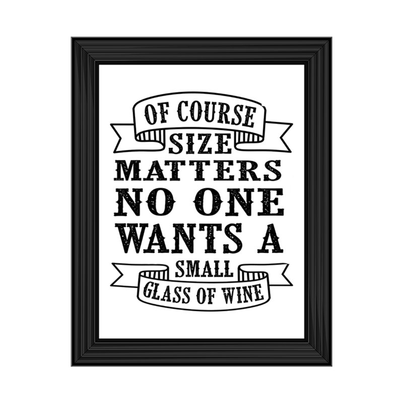 Size Matters 1 Piece Wall Art on Canvas