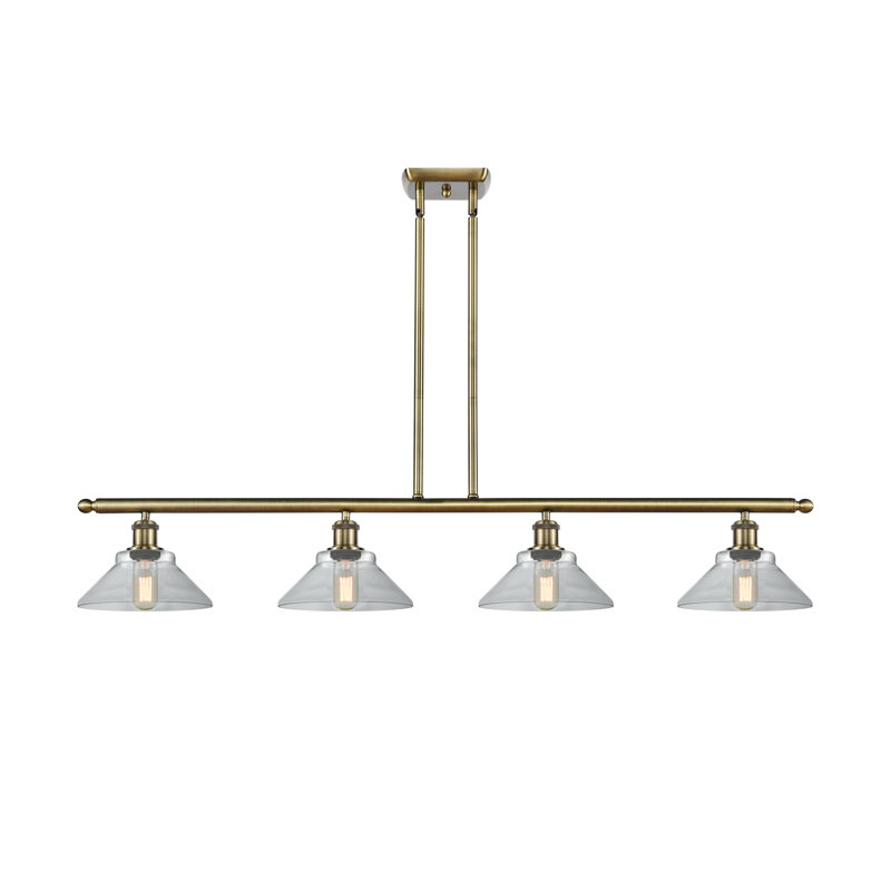 Pfeiffer 4 - Light Kitchen Island Pendant, Clear, No Bulb Included