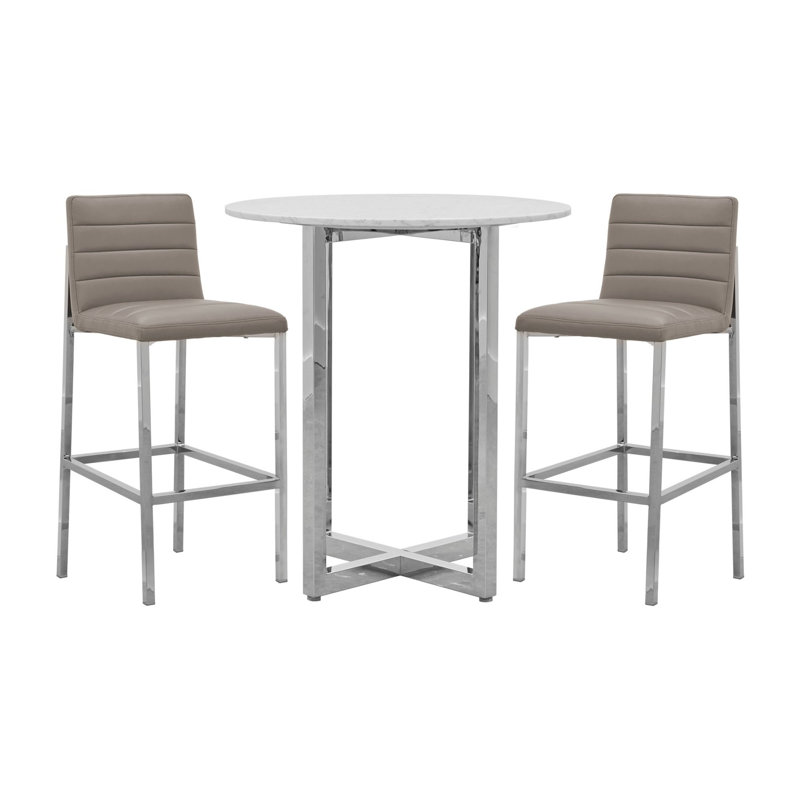 Tabouret de bar et de comptoir Misa, Tabouret de bar (siège d'une hauteur de 30 po), Taupe