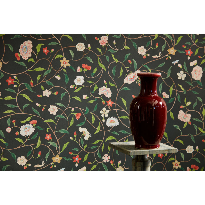 Henrietta's Trail Wallpaper, Vine Black