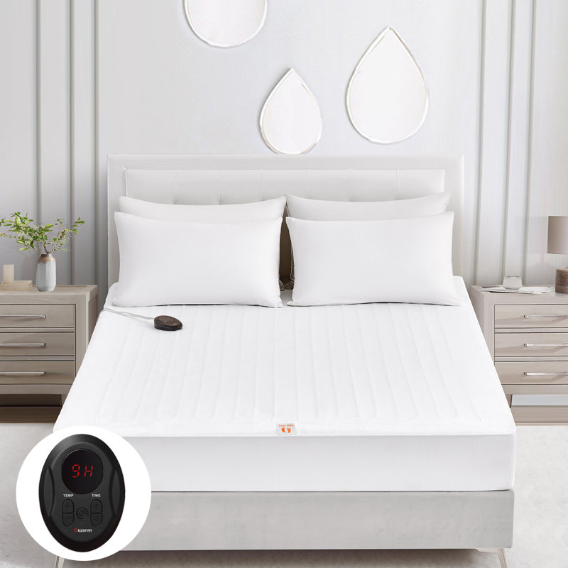 Electric Heated Mattress Pad, Bed Warmer, 9 Heat Settings, 1-12 Hours Auto Off, Deep Pocket, Fast Heating, Machine Washable, Soft And Cozy