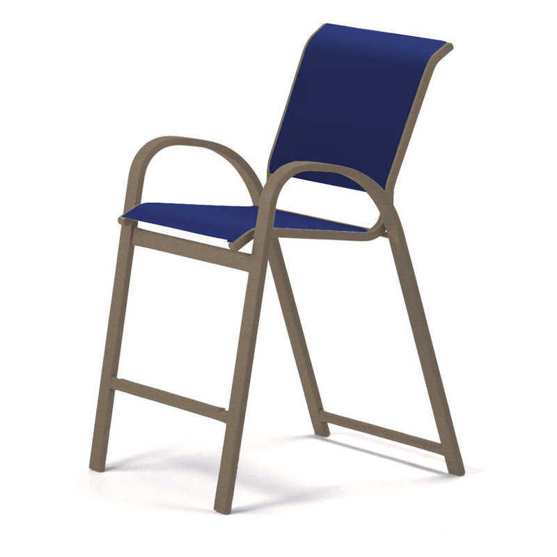Tabouret de bar 42 po Holna, Atlantis bleu royal Sunbrella®, Désert texturé