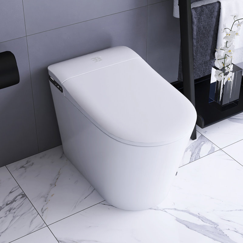 Toilette blanche intelligente avec affichage à DEL