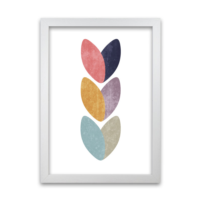 Scandinavian Hearts B - Print, White Frame, 30cm H x 21cm W x 3cm D