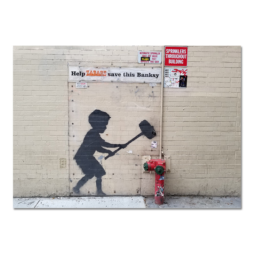 Leinwandbild Bambino Martello von Banksy