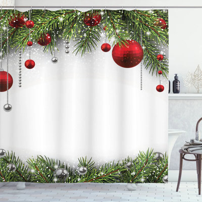 Mixed Shower Curtain with Hooks Included