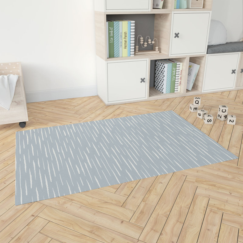 Lak Kids Play Mat, Slate Blue/Blue, Rectangle 3' x 5'