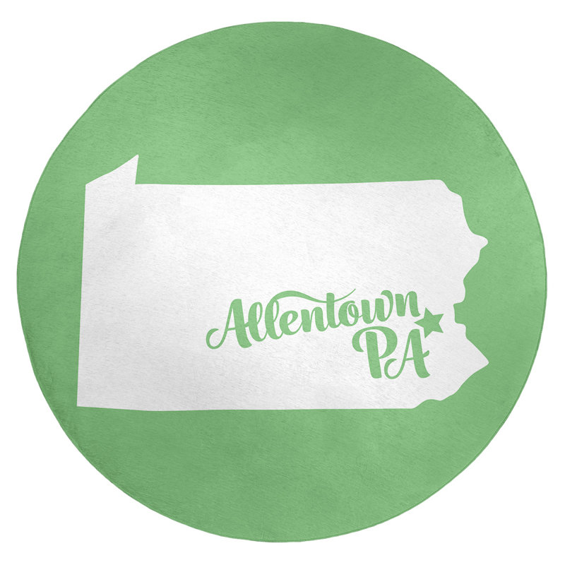 Tapis en poly-chenille allentown pennsylvanie, Rond 5 pi