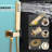 Brushed Gold Shower Faucet Set 16x32 in LED Rain Shower Head Combo Ceiling Mount