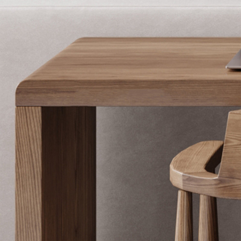 Walnut Rectangular Solid Wood Executive desk with drawers desk, 29.53"H*70.87"W*23.62"D