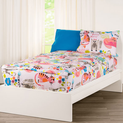  I Heart Cats Bunkie Deluxe All-In-One Zipper Bedding Set