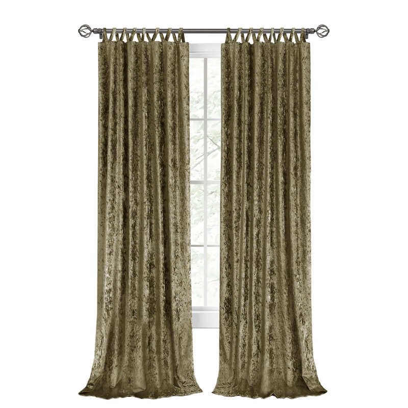 Vickers Semi Sheer Curtain Single Panel, 50" W x 63" L, Moss