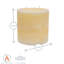 Nicola Spring - Round 3 Wick Vanilla Pillar Candle - 130 Hours - Ivory-123130175