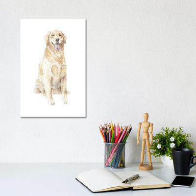 Golden Retriever by Wandering Laur - Wrapped Canvas Painting