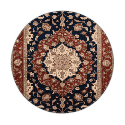 Tapis d'intérieur et d'extérieur brun Persian