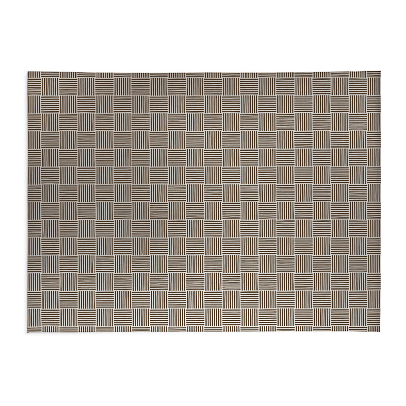 Tapis de cuisine Gridblocked, Rectangle 5 pi x 7 pi, Brun moka