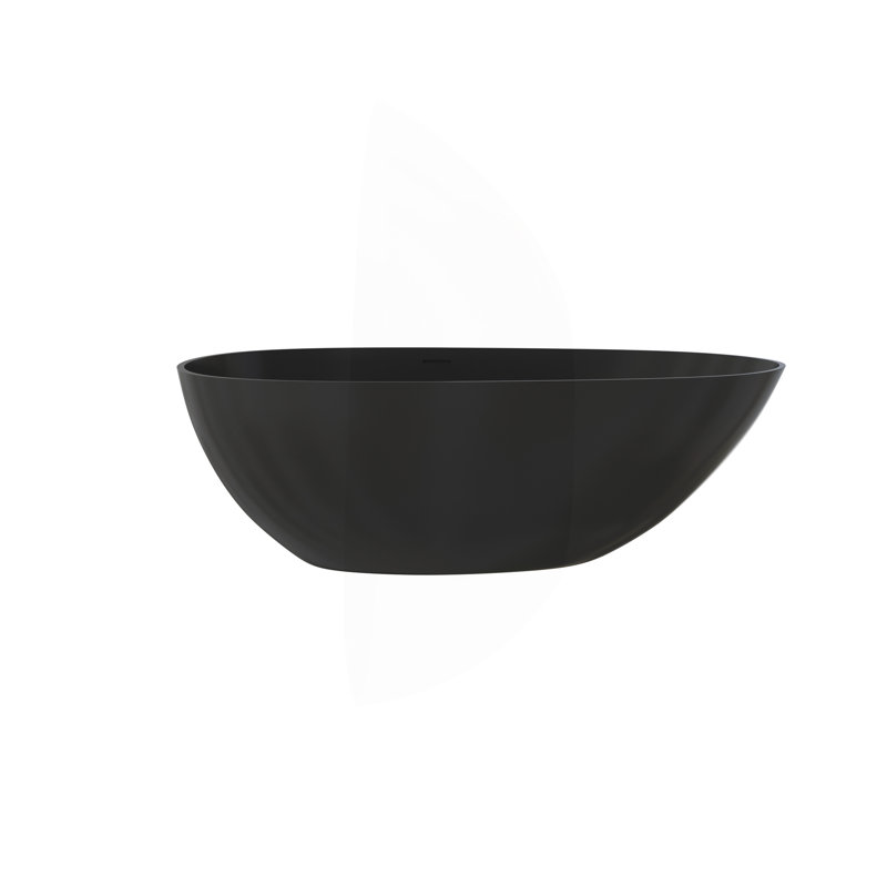 Baignoire profonde de 67 po à surface solide de qualité supérieure, Noir mat
