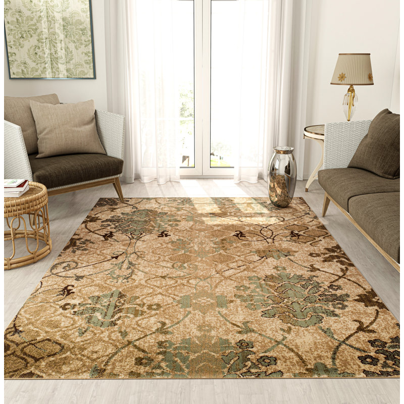 Adelayda Wool Patchwork Indoor / Outdoor Rug, Rectangle 5' x 8'