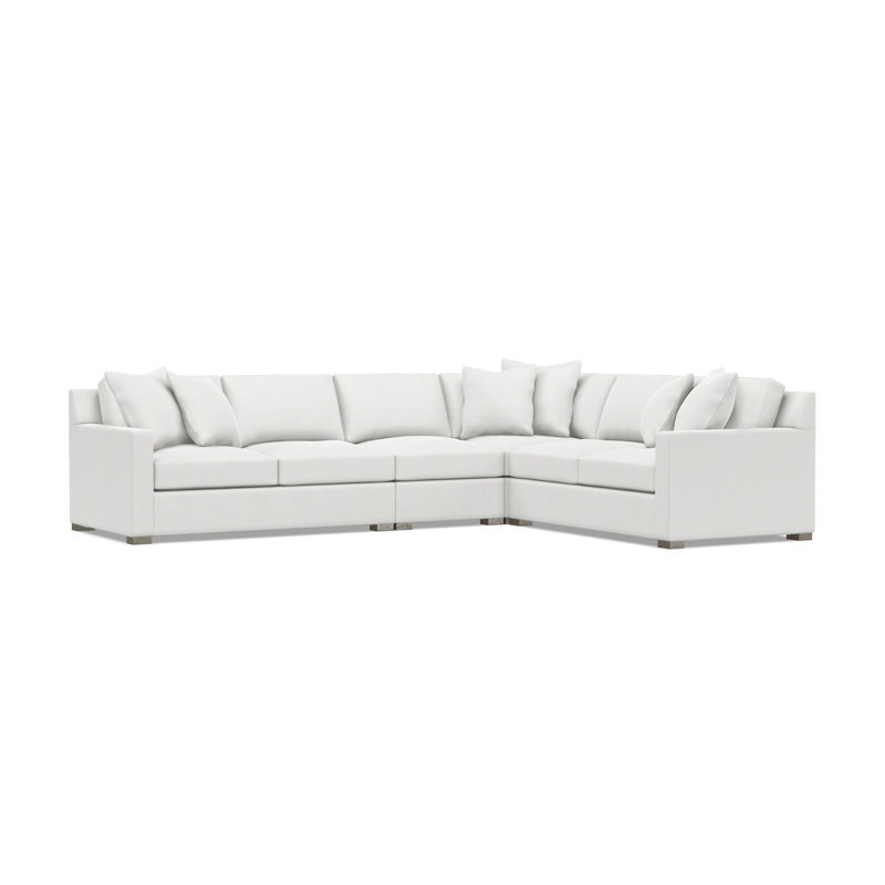 Kelsey Sectional, White Polyester
