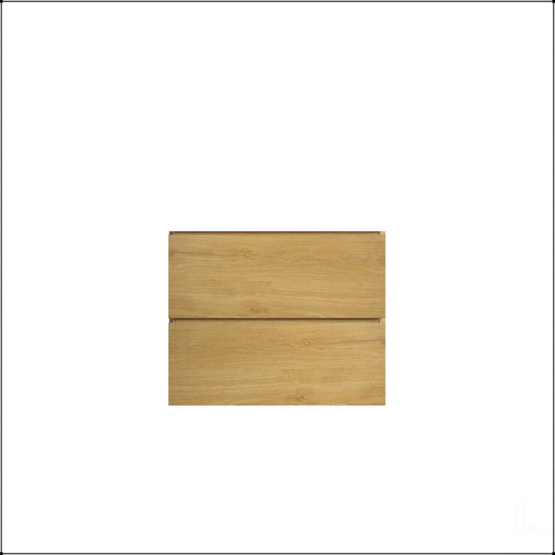 Armoire murale sans lavabo, chêne naturel, avec deux tiroirs