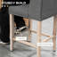 Tabouret de comptoir 26,75 po, gris, siège, tabouret en bois massif, gris, tissu respirant, pieds stables