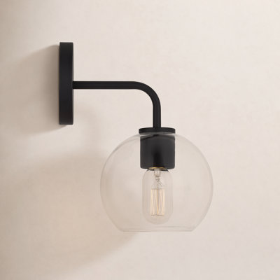 Childerley Single Light Glass Dimmable Armed Sconce