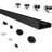 JUBEST Bypass Sliding Door Hardware, Bypass Wardrobe Closet Door Hardware Set (Door Not Included)-96910615
