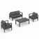 Arnhildur 4 - Person Patio Conversation Sets with Cushions