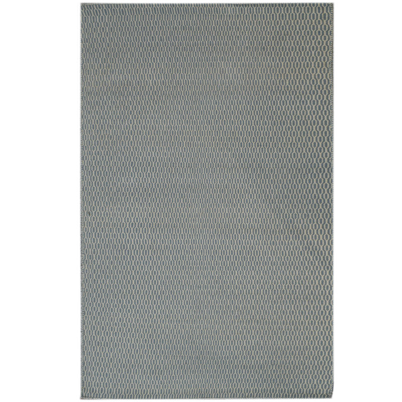 Geometric Wool Hand Woven Area Rug, Rectangle 100 x 150cm