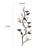 Floral Wall Mounted Candle Holder, 41 Inch Branches with Birds, 3 Plates