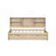 Structure de lit simple avec tablettes latérales, deux tiroirs et port USB intégré-98737256