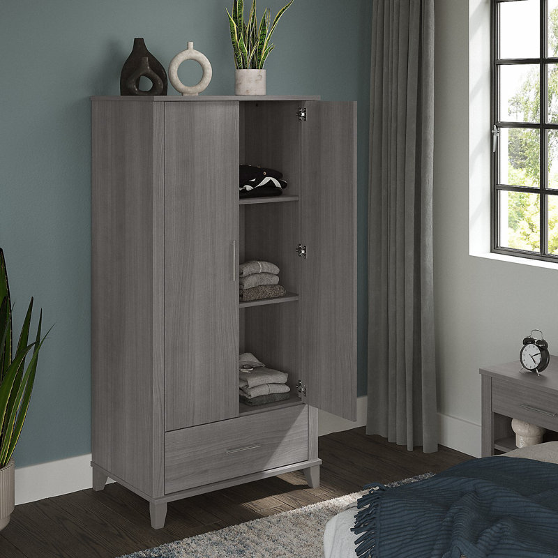 Grande armoire Katia Run® Somerset, Gris platine