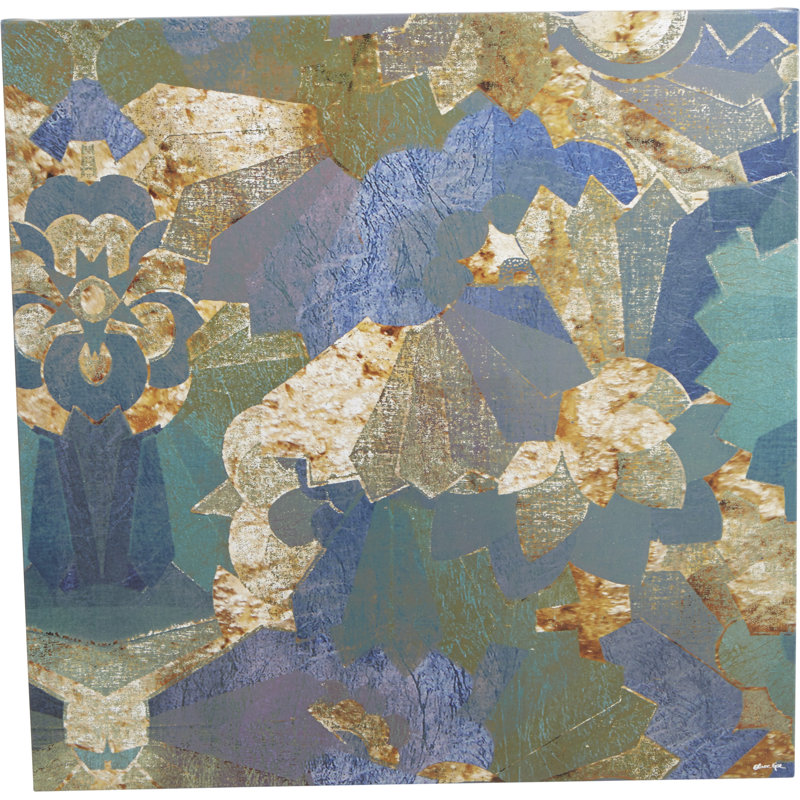 «Turquoise Deco», impression sur toile tendue, H 12 po x l 12 po