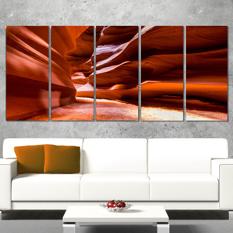 « souffle antilope canyon », ensemble de 5 toiles tendues