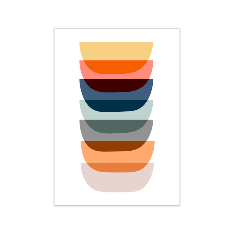 Abstract Mid Century Art Original - Print, No Frame, 42cm H x 29.7cm W x 4cm D