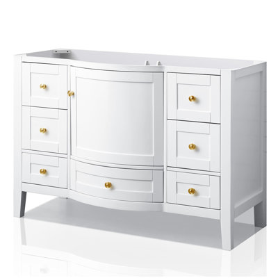 Lauren 47'' Single Bathroom Vanity Base Only in White