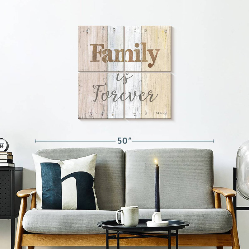 Plaque murale Kema Farmhouse Family Forever, H 26 po x l 26 po