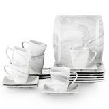 Carreen 18 Piece Porcelain China Dinnerware Set - Service for 6